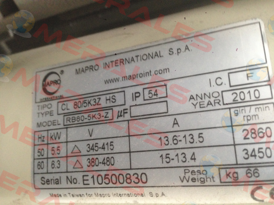 CL 80-Z HS  kW 5,5 MAPRO International