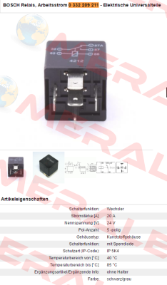 0 332 209 211 Bosch