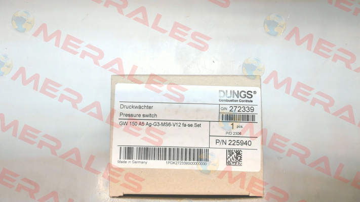 P/N: 272339 Type: GW 150 A5 Ag-G3-MS6-V12 fa-se Set 1P Dungs