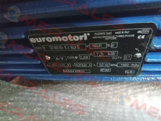 SERIE Y IE3 132MB kW7,5 P4 B5 V400/690-3ph-50Hz GHISA Euromotori