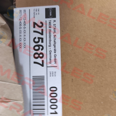 P/N: 275687, Type: 8571/12-406-S-XX-X-XX-XXX Stahl