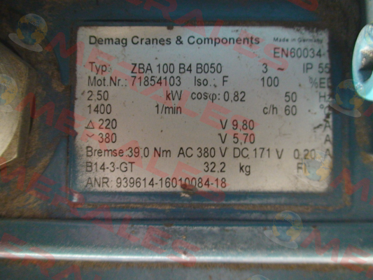 ZBA100 B4 B050 - 71854103  Demag