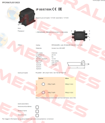 PFC9067L0313023 Ter Tecno Elettrica Ravasi