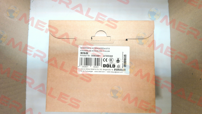p/n: 0063451, Type: BA9053/412 AC20mA/200mA/1A Dold