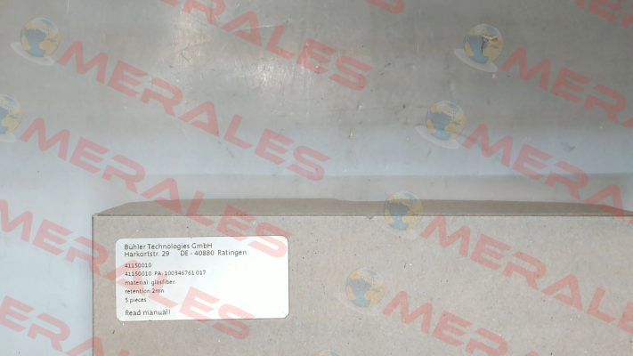 P/N: 41150010, Type: FE-E1 Bühler Technologies