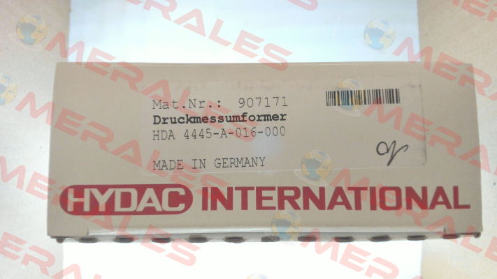 907171 / HDA 4445-A-016-000 Hydac