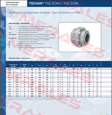 TSCHAN-TNZ-ZCBK-152 / XC3715 Ringfeder