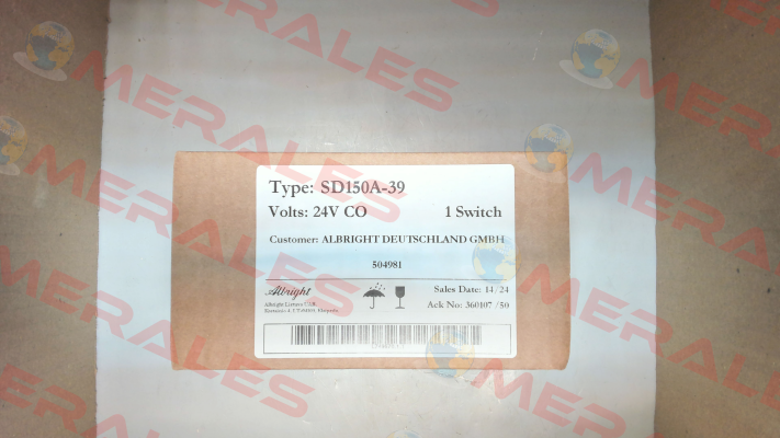 SD 150 A-39 24V CO Albright