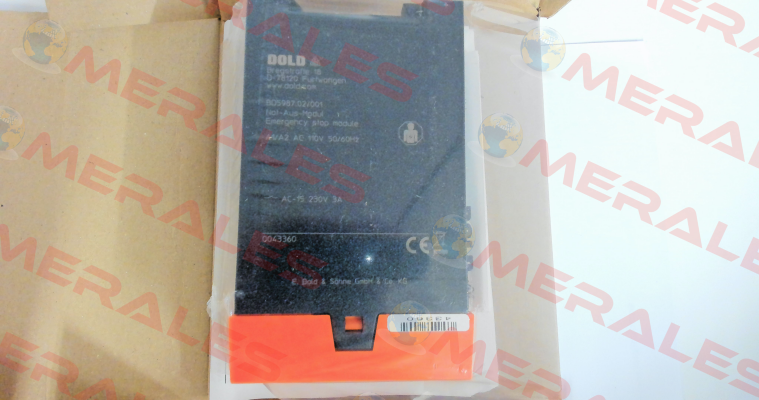 p/n: 0043360, Type: BD5987.02/001 AC110V 50/60HZ Dold