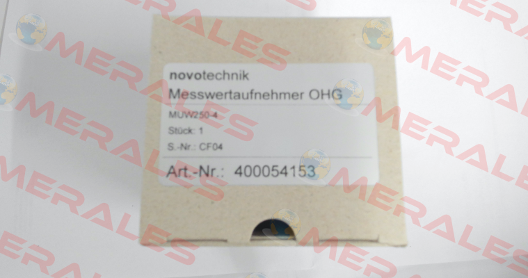 P/N: 400054153 Type: MUW-250-4 Novotechnik