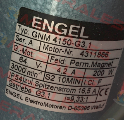 GNM 4150-G.3.1,S/N 4311866)  Engel Motor