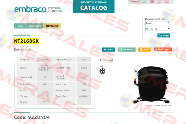 NT2168GK Embraco