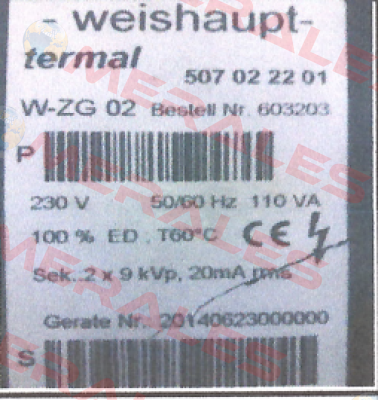 603 226 Weishaupt