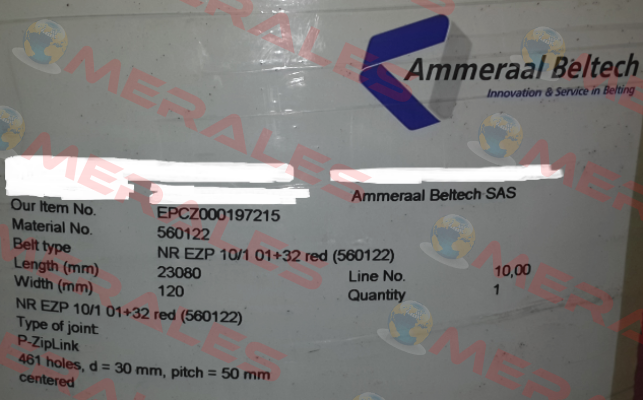 NR EZP 10/1 01+32 rot (560122)  Ammeraal Beltech