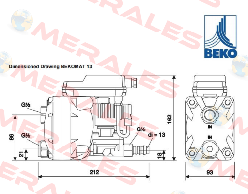 BEKOMAT 13  / 2000021 (KA13A10A0) Beko