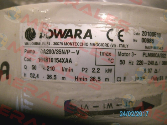 CA200/35N/P-V Lowara