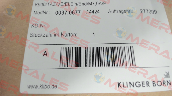 0037.0677 (K900) Klinger Born