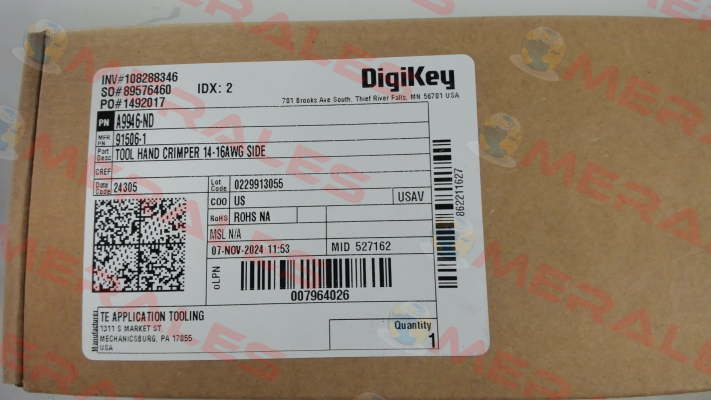 91506-1 TE Connectivity (Tyco Electronics)