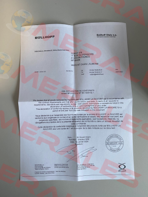 CERTIFICATE OF CONFORMITY NFL 00-015C BOLLHOFFOTALU Böllhoff