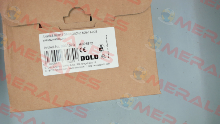 p/n: 0031079, Type: AN9843.82/014 3AC50/60HZ 500V 1-20S Dold