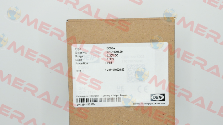 2961010920 03 / DQ96-X Deif