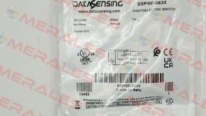 SSP/0P-0E3X Micro Detectors / Diell (now Datasensing)
