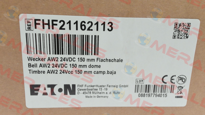 P/N: FHF21162113, Type: AW2 FHF