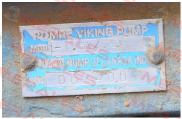 Mechanical seal for glycol centrifugal pump Pump model: 1-1.5A series 540  Viking