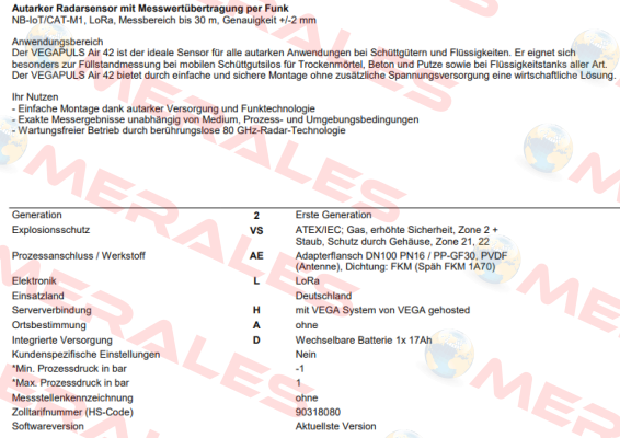 PSA42.2VSAELHAD Vega