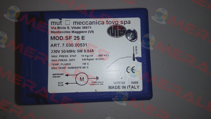 7.030.00531 obsolete Mut Meccanica Tovo SpA