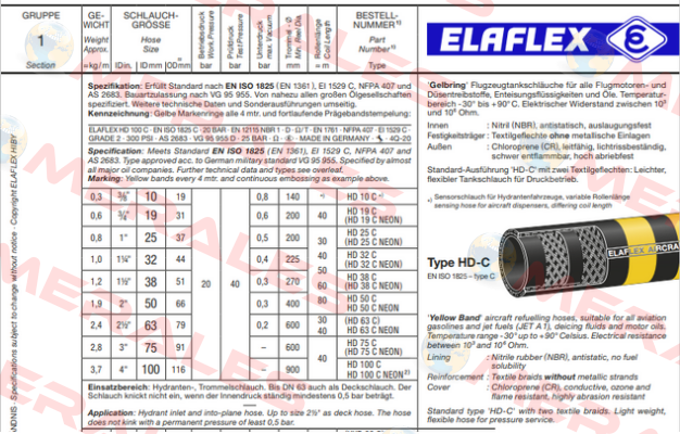 HD 50 C (26 m) Elaflex