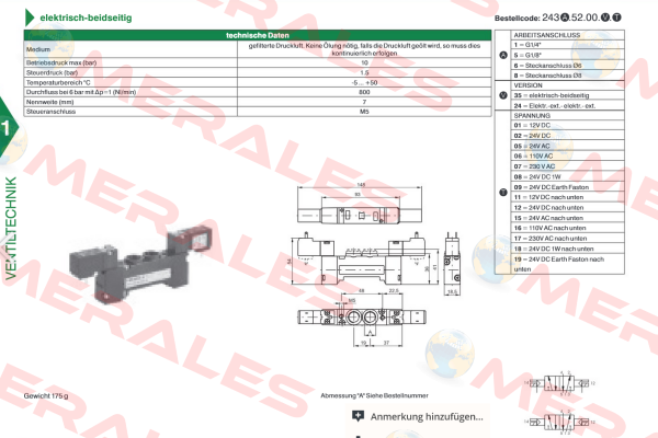 2431.52.00.35.02 (24V/DC) Pneumax
