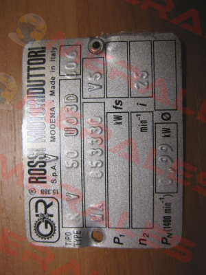 R000042501 , type R V 50 UO3D / 25  Rossi