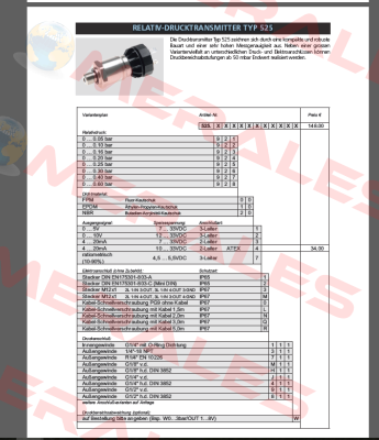 Typ 525 (0 ... 0.05 -0.6 bar)  Huba Control