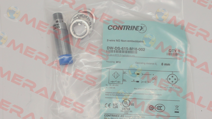 p/n: 220-820-120, Type: DW-DS-615-M18-002 Contrinex