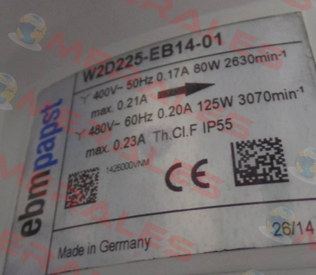 W2D255-EB14-01 80 W 400V - OEM   EBM Papst