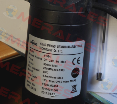 F3004.00404 / FD24, DC 24V. 3A Max Sanxing