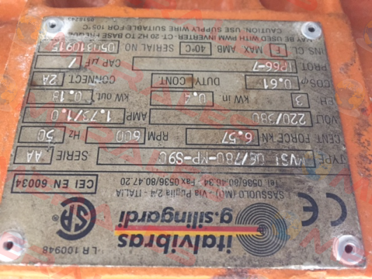 MVSI 06/780-MP-S9O obsolete,replaced by  MVSI 06/780-MP-S08  Italvibras