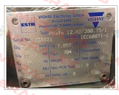 Phafo 12.42/380.75/1 Vishay