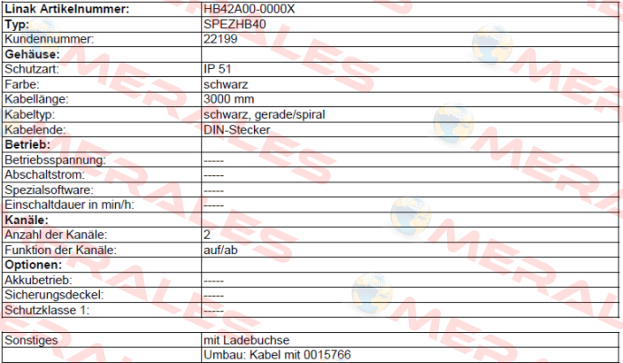HB42A00-0000X  Linak