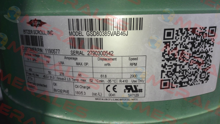  GSD 80385VAB46J  OEM  Bitzer