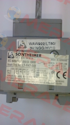 WAW922/LT80/3V /Z33RG/1/NGG/HV10  Sontheimer