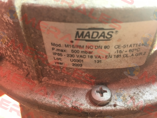 CX09C 008   M16/RM N.C. DN 80 Madas