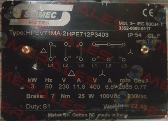 HPEV 71 MA Seimec (Rossi)