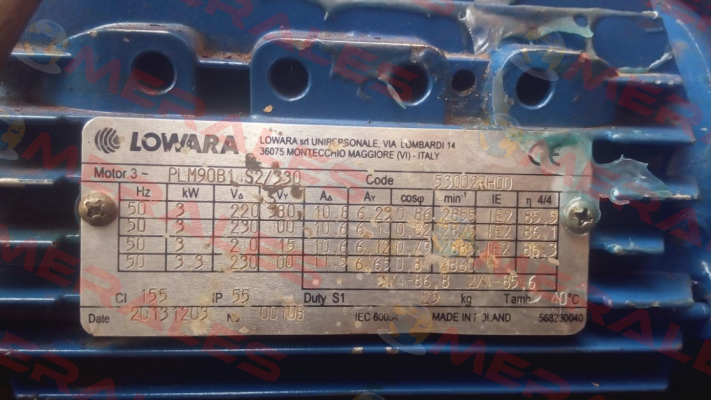 PLM90B14S2/33 IE3 Lowara