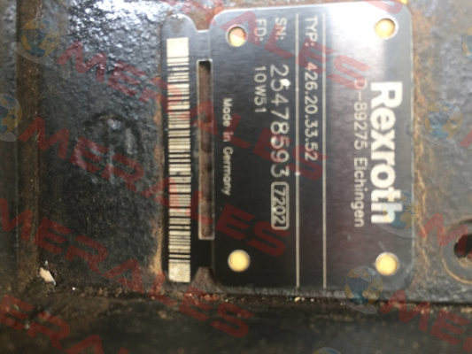Spare part list for 426.20.33.52  Rexroth