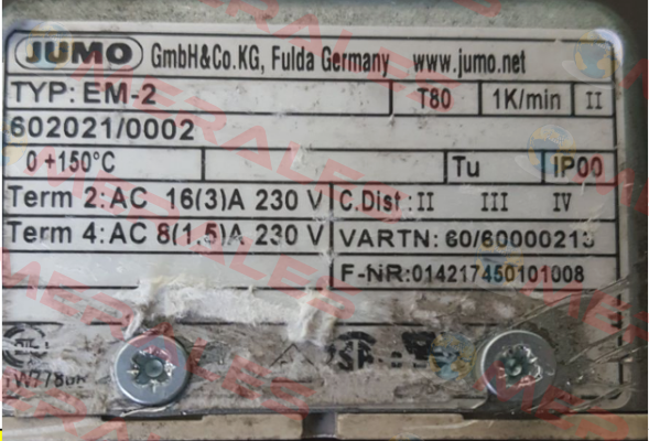EM-2 same as 602021/0002-027-000-25-2000-40-10-00-00-000-00-6/000 Jumo