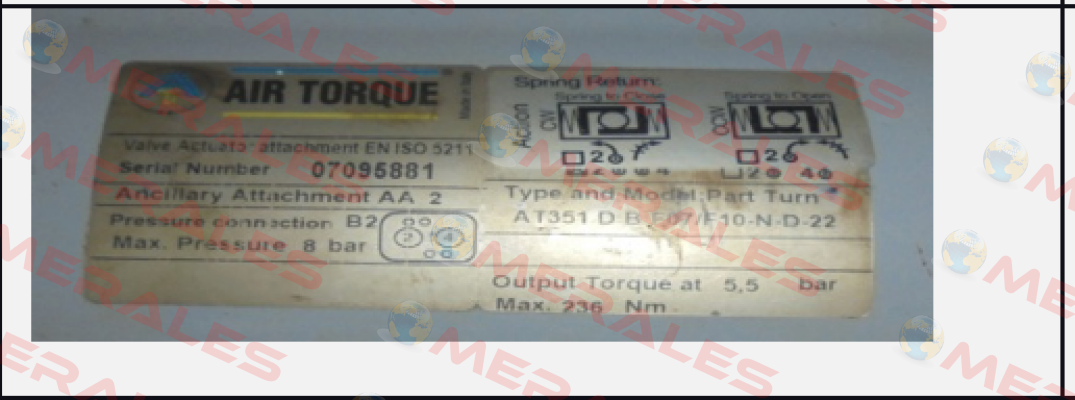 AT351U (DR00220UF07F1022AZ, 1HD31A0-GS22E)  Air Torque