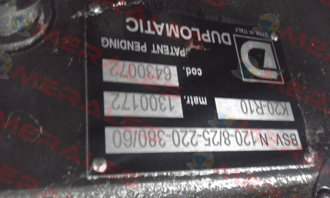 BSV N120-8/25-220-380/60-R10 Duplomatic