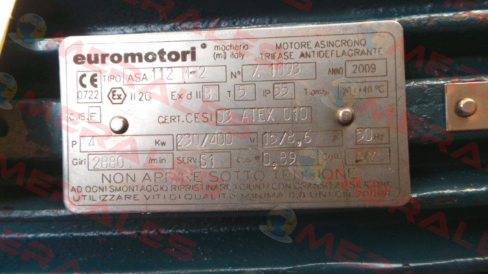 X 1093 obsolete, replaced by MAK112MP2B3  Euromotori